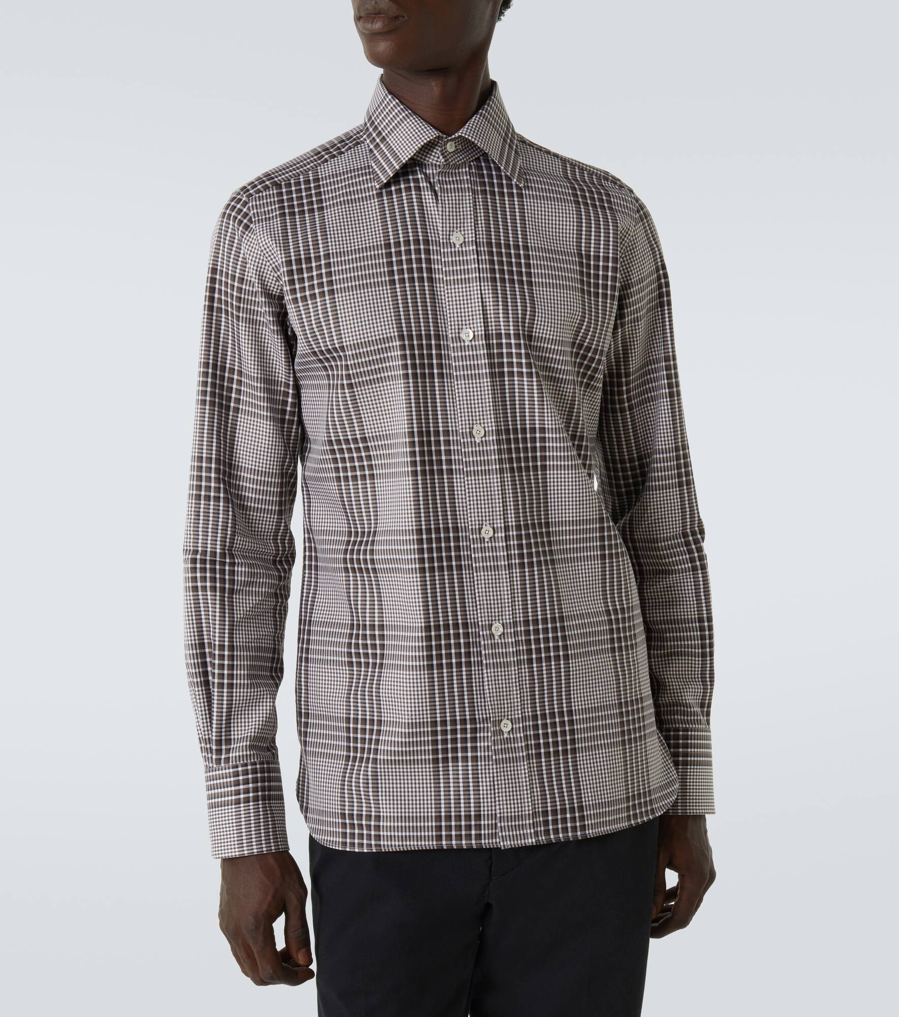 Prince of Wales check cotton shirt - 3