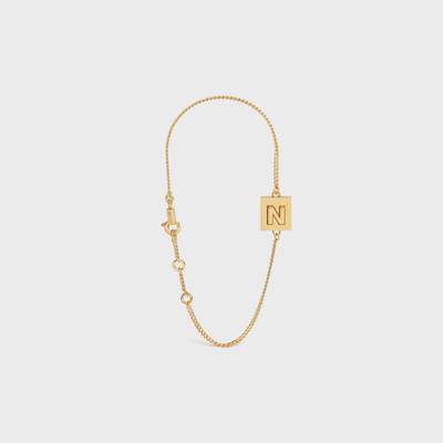 CELINE Alphabet N Bracelet in Brass with Gold Finish outlook