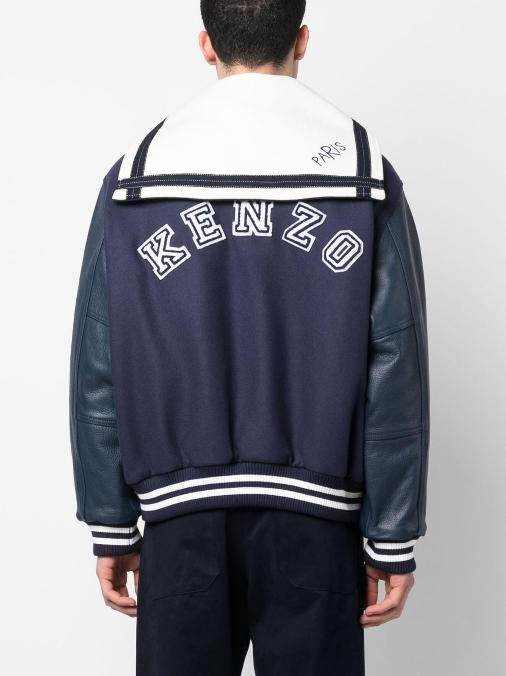 logo-patch bomber jacket - 4