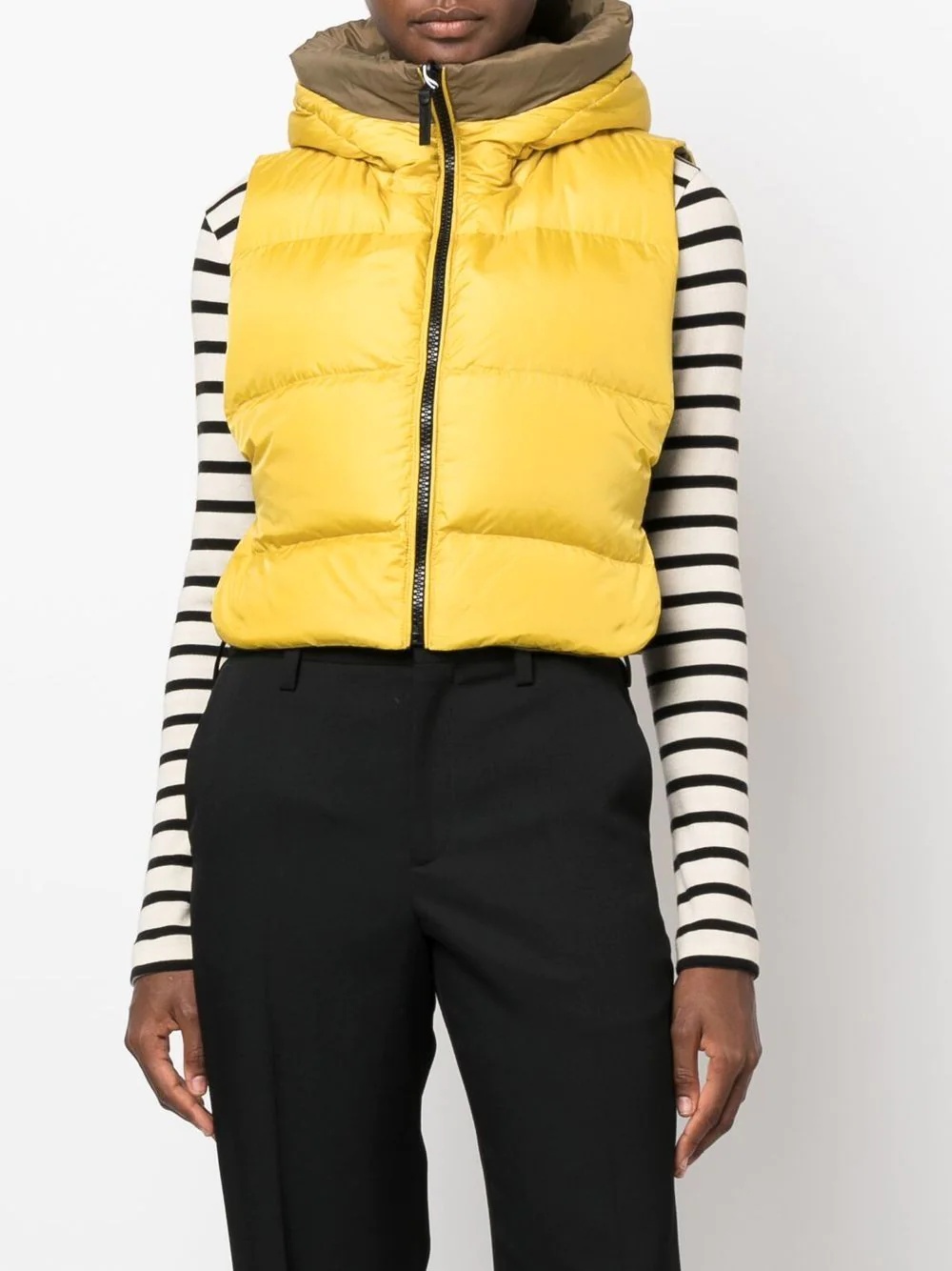 logo-print reversible padded gilet - 3