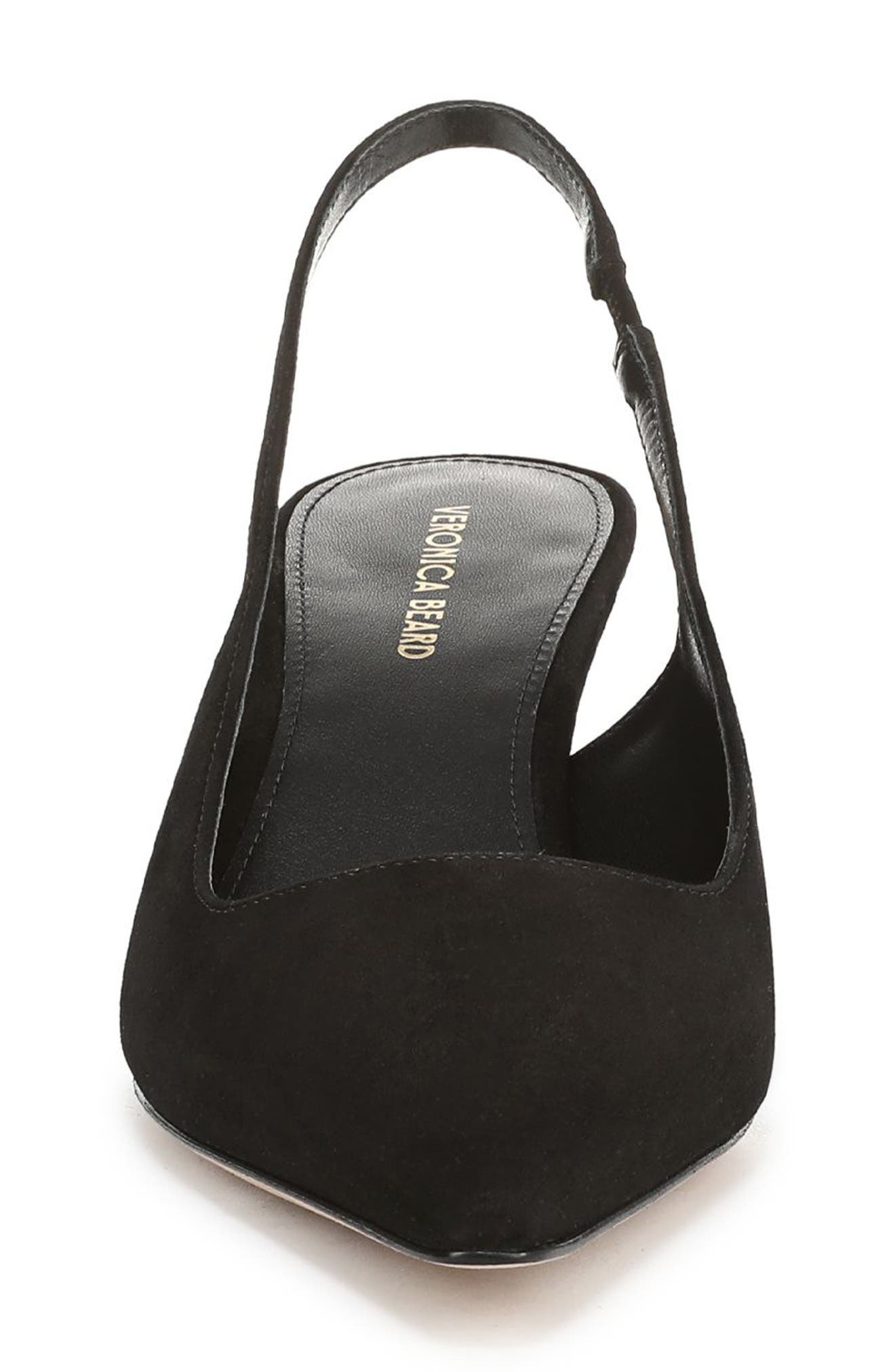 Veronica Beard Cashel Slingback Pointed Toe Pump in Black Suede at Nordstrom - 4