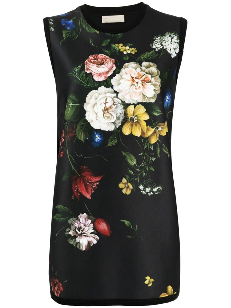 floral-print scuba-jersey top 1