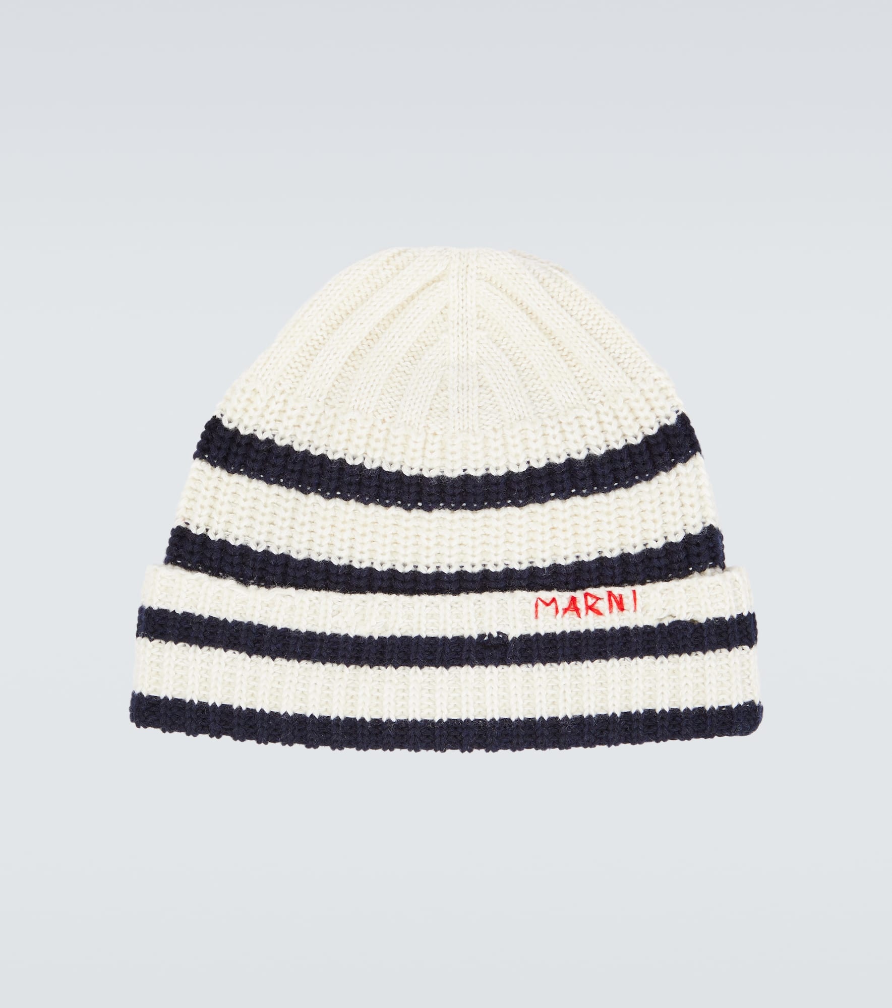 Striped virgin wool beanie - 1