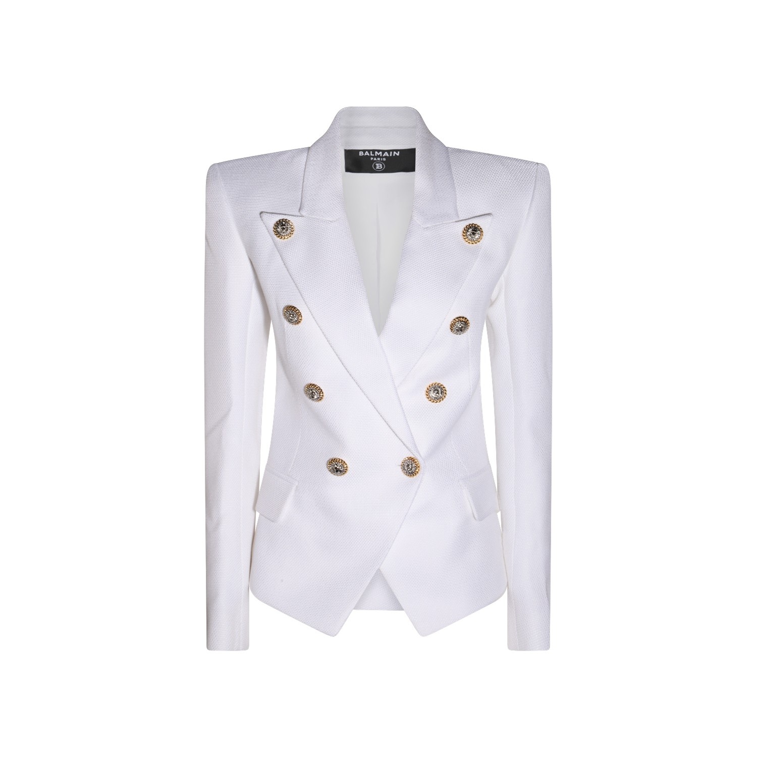 ジャケット BALMAIN WHITE VISCOSE BLEND BLAZER Balmain White Viscose Blend Blazer: Elegant Style – LOZURI®