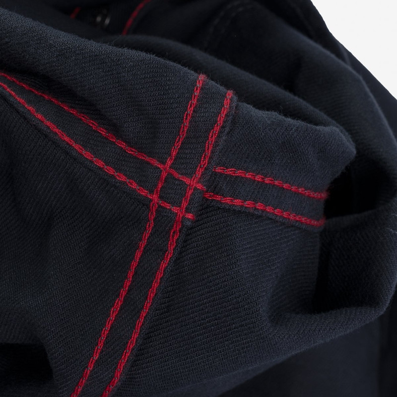 IHSH-381-BLK 9oz Military Serge CPO Shirt Black 14