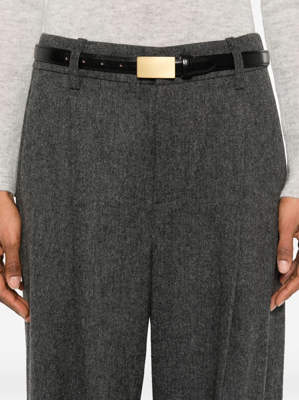 herringbone trousers - 5