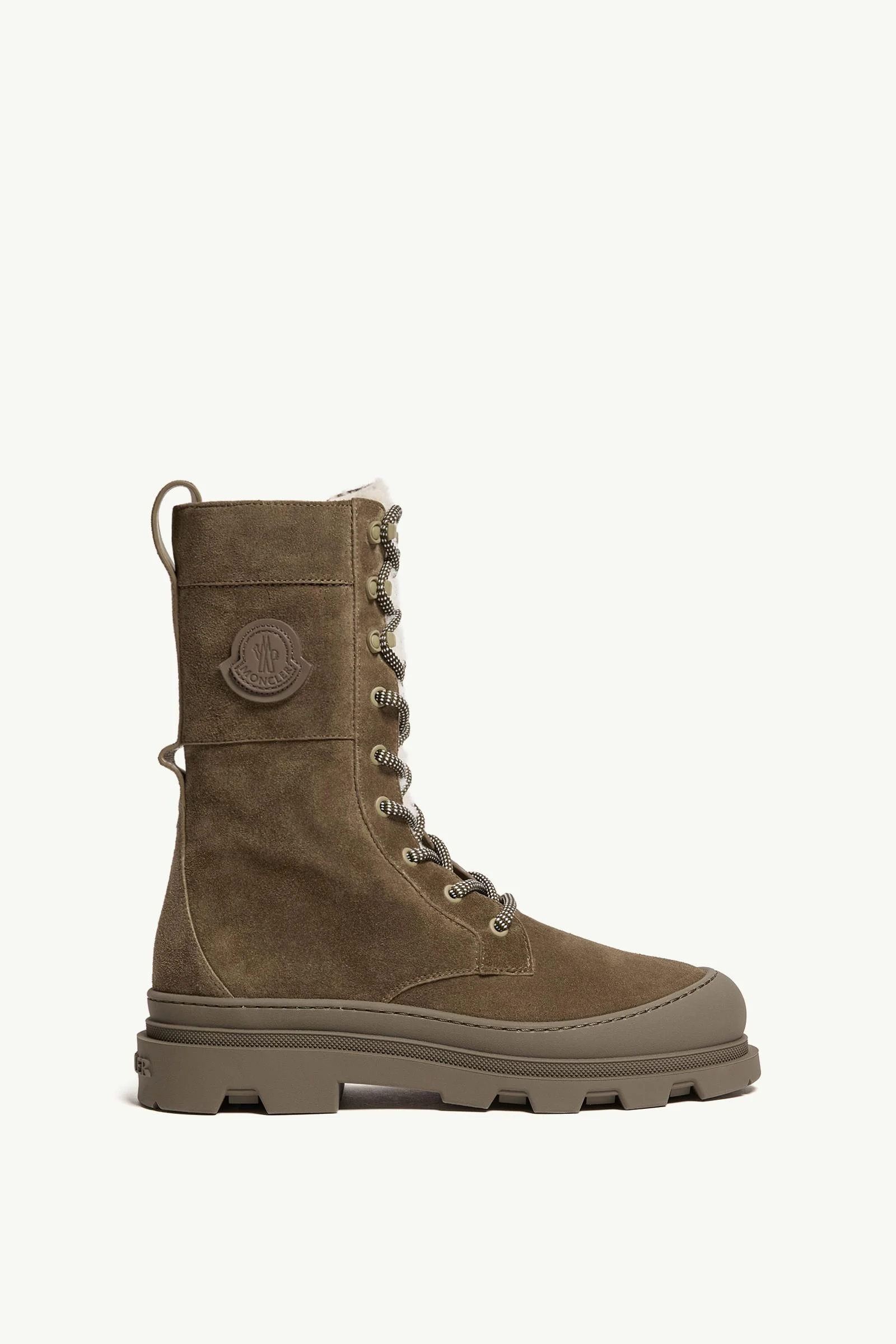 Vera High Suede & Shearling Lace-Up Boots - 1