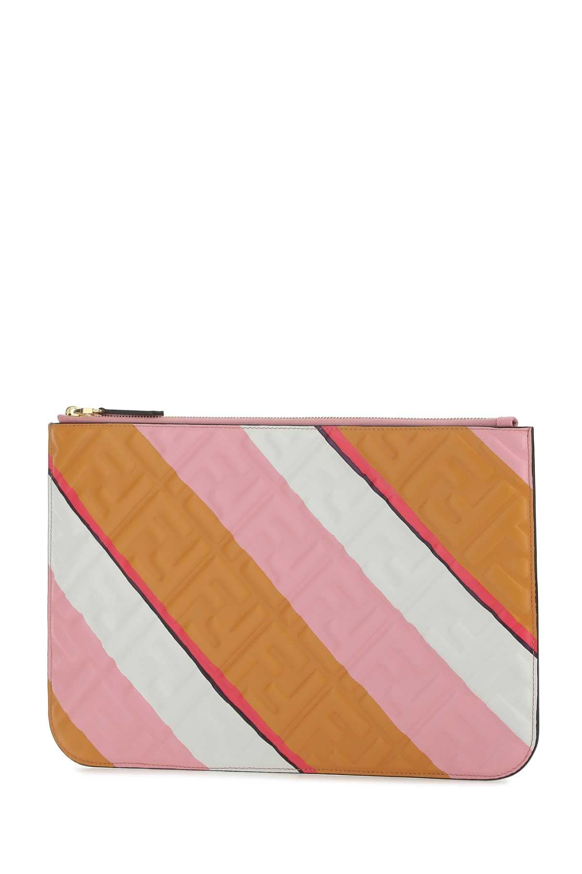 Fendi Women Multicolor Nappa Leather Pouch - 2