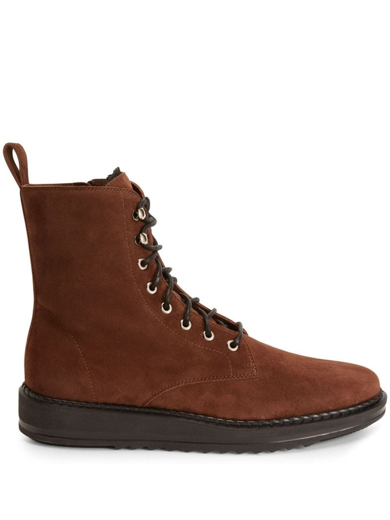Bassline lace-up suede boots 1