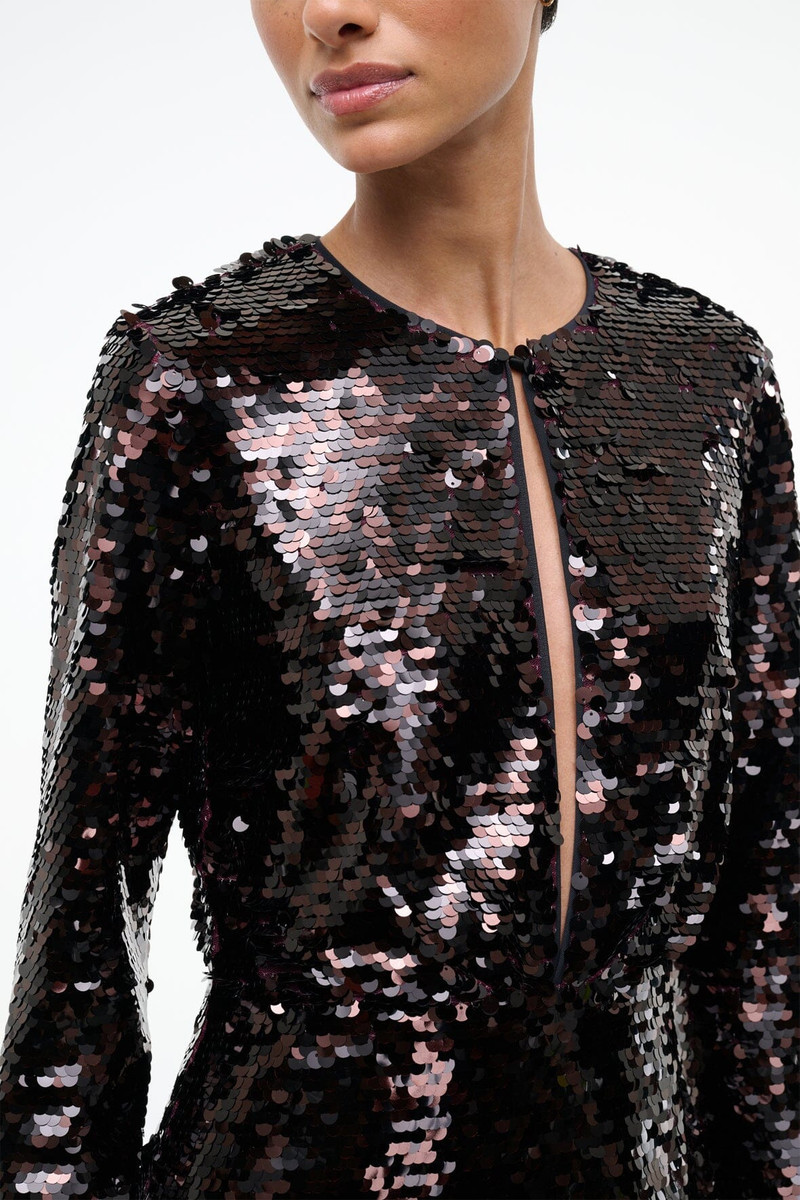 STAUD FIFI DRESS ESPRESSO BLACK 5