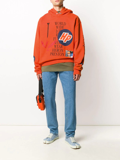 Heron Preston logo print hoodie  outlook