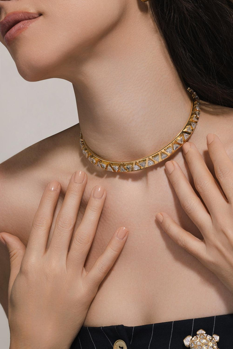 Marina B Diamond Triangoli Collar Necklace outlook