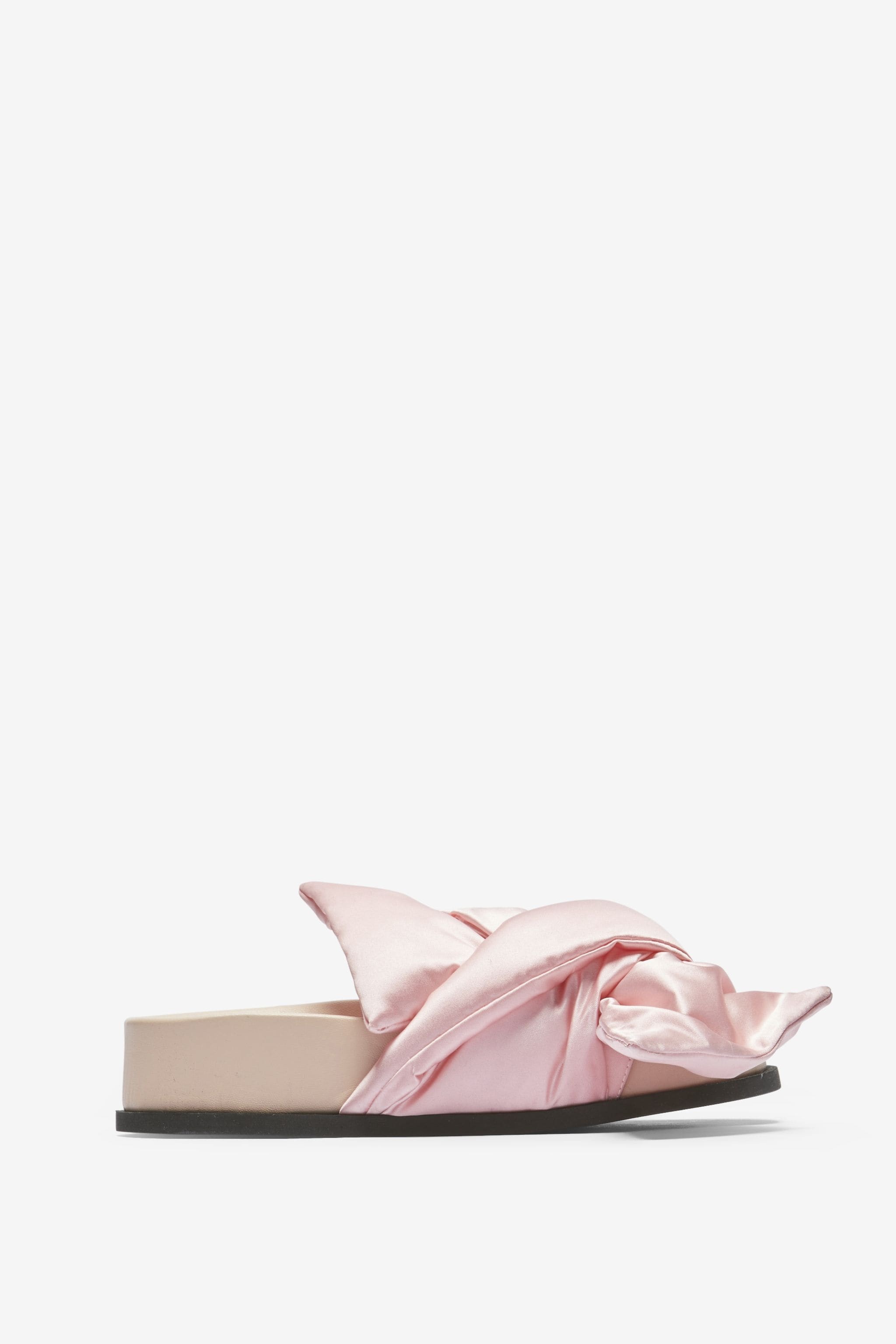 BOW SATIN SANDALS - 1