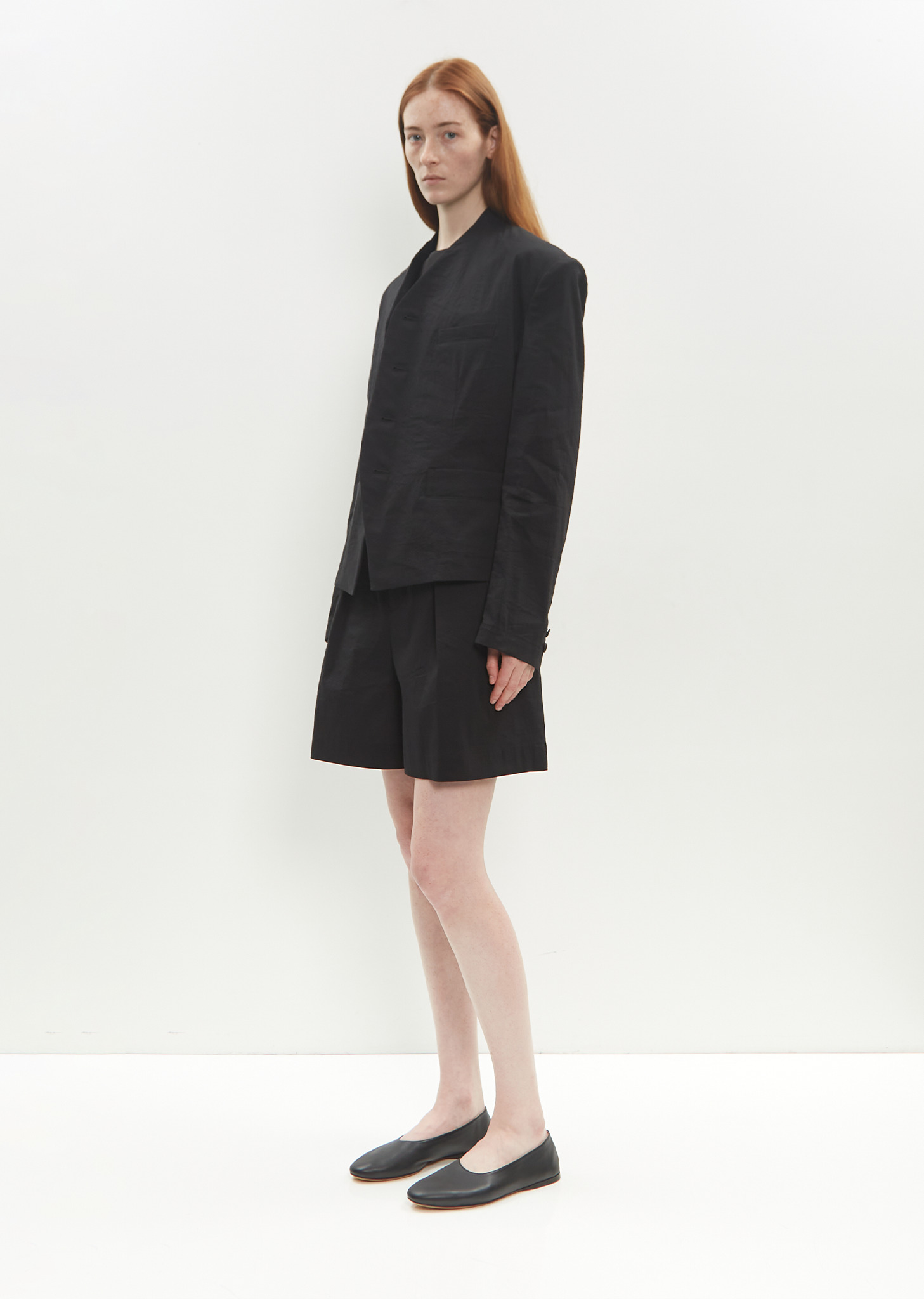 Washi Paper Ensemble U Jacket — Black - 4