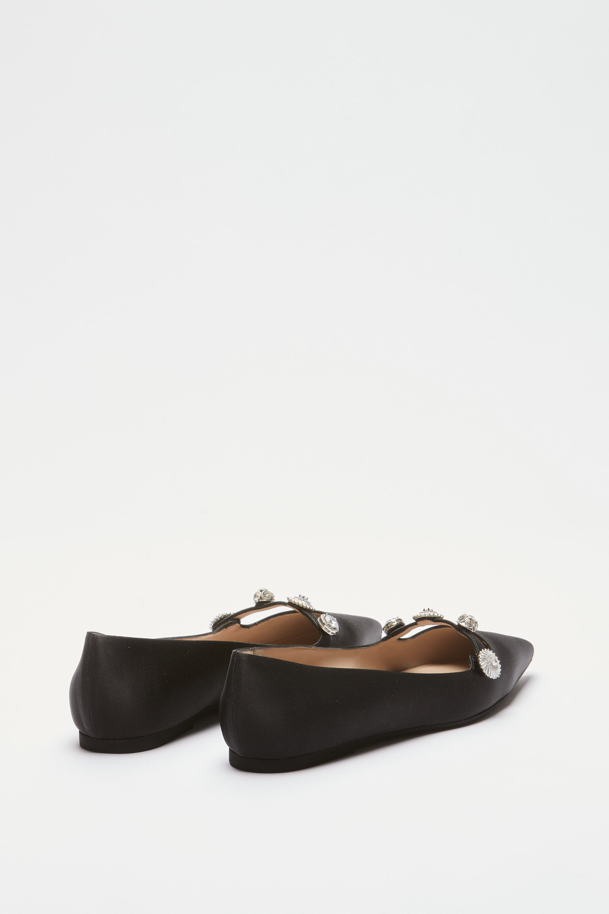 SATIN BALLERINA WITH JEWEL DETAILS - 2