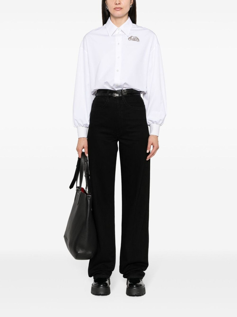 Alexander McQueen crystal-embellished cotton shirt outlook