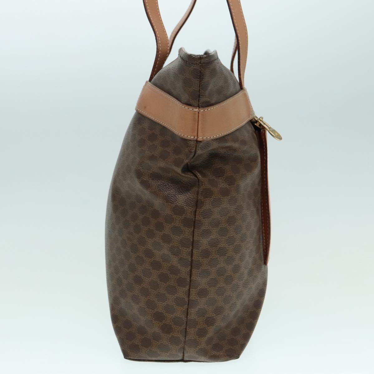 CELINE Macadam Canvas Tote Bag Pvc Leather Brown Gold - 4