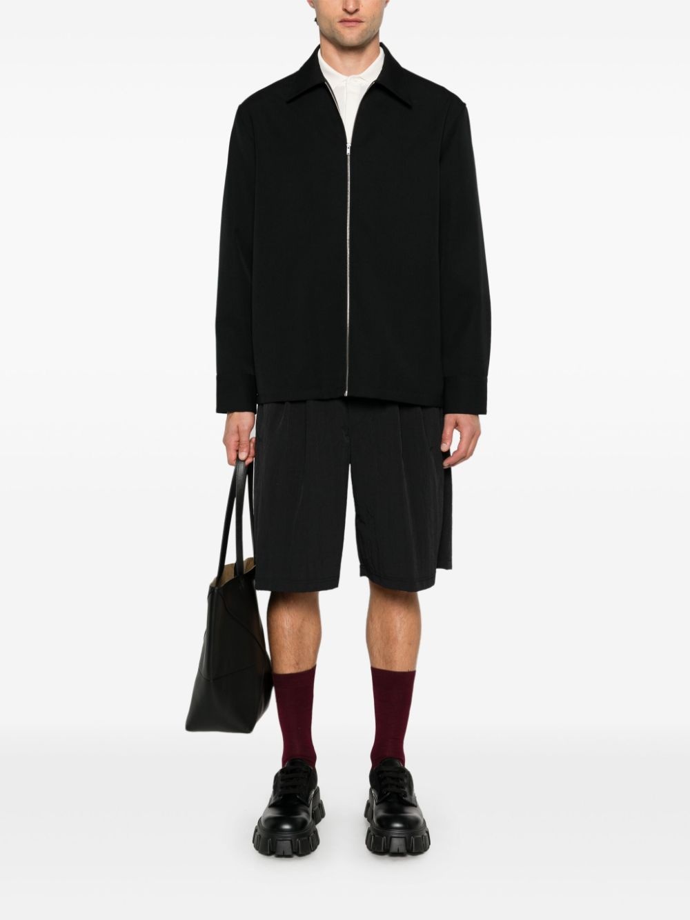 wool gabardine shirt - 2