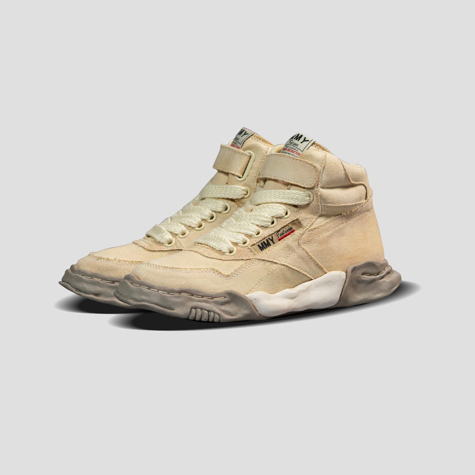 FREDDIE OG SOLE MID-TOP OVER DYED CANVAS SNEAKERS - 2