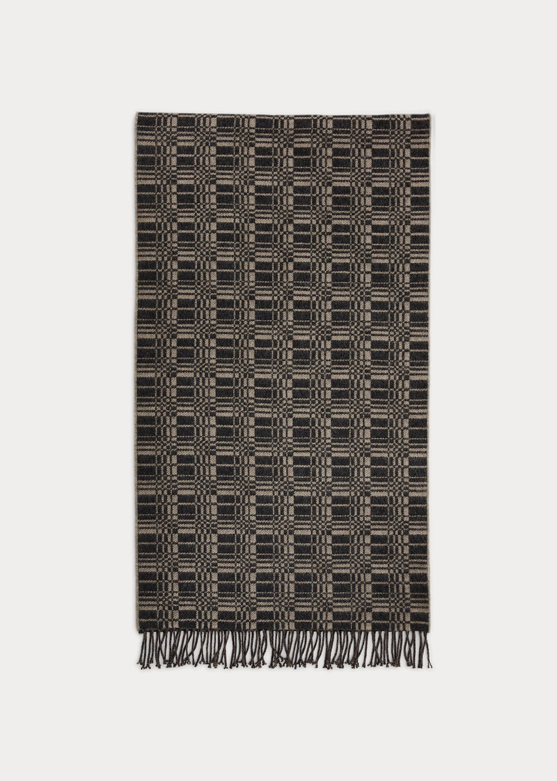 Wool-Cashmere Jacquard Scarf 3