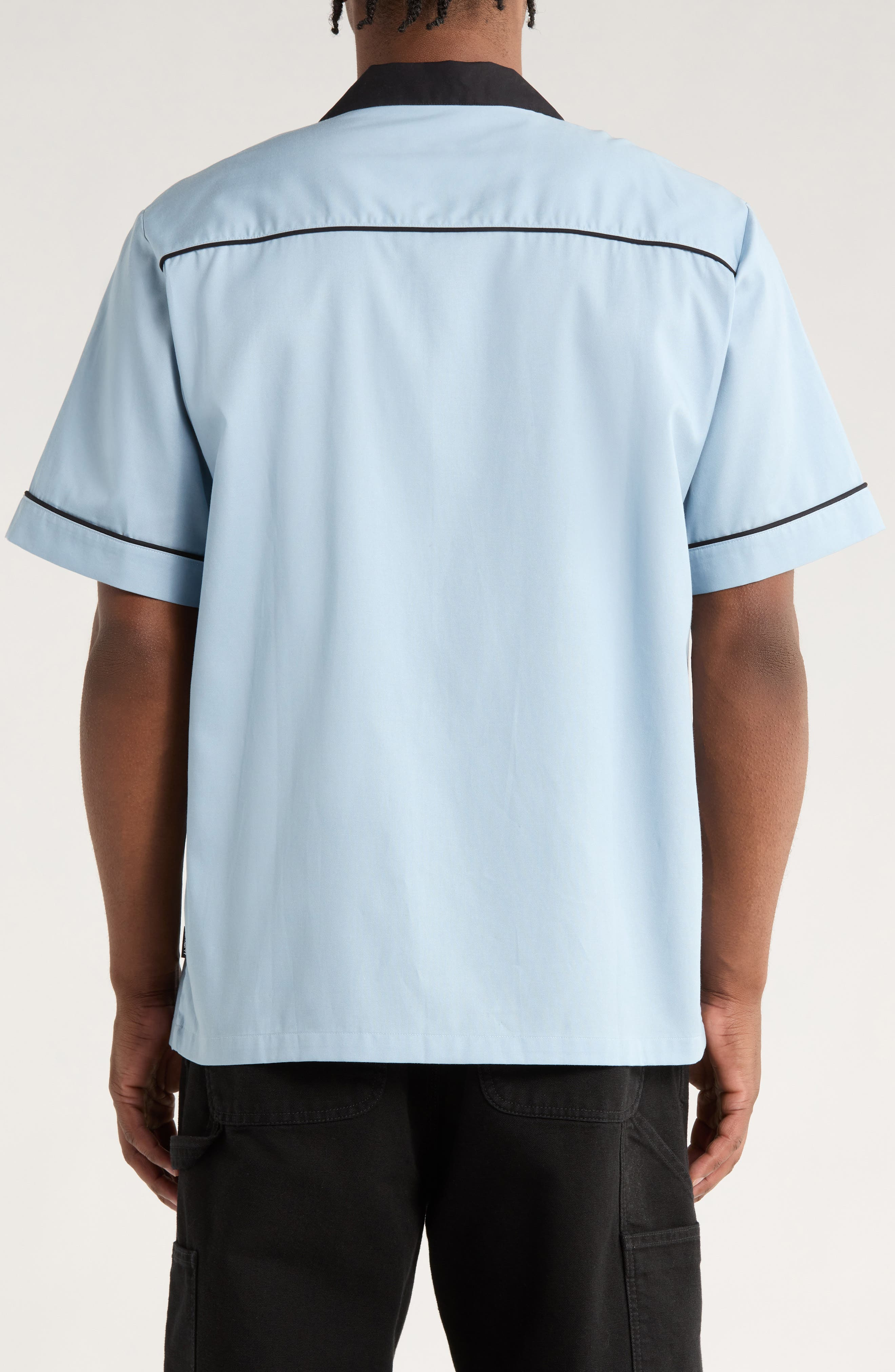 Carhartt Work In Progress Bowling Shirt in Blue Fog /Black at Nordstrom - 2