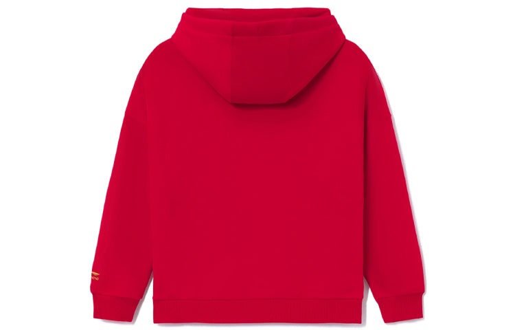 (WMNS) Li-Ning Rijindoujin Embroidered Logo Hoodie 'Red' AWDS156-2 - 2