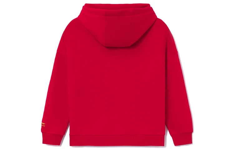 (WMNS) Li-Ning Rijindoujin Embroidered Logo Hoodie 'Red' AWDS156-2 - 2