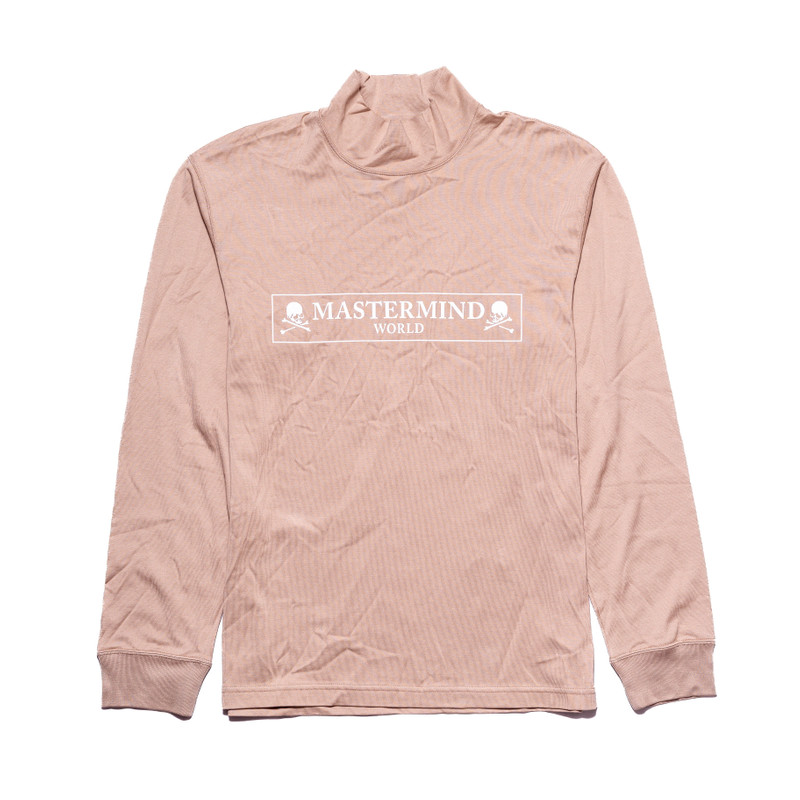 Mastermind World Box Logo Print Long Sleeve T-Shirt Tan - 1