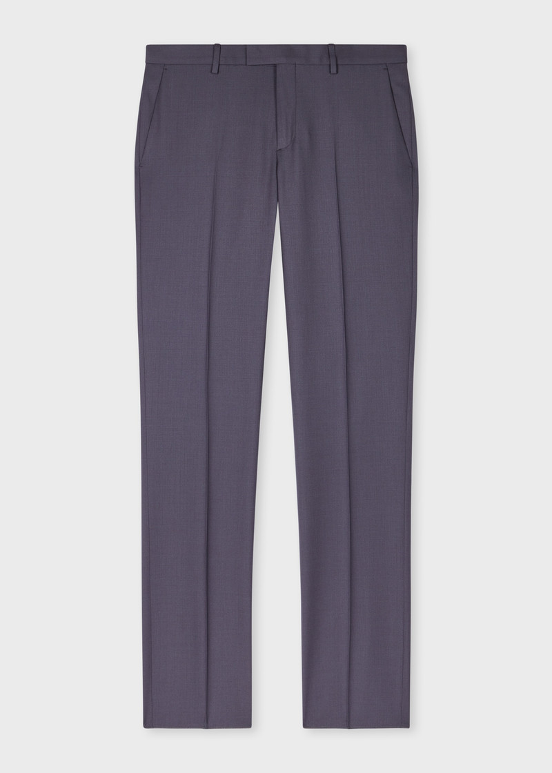 Slim-Fit Slate Grey Wool 'A Suit To Travel In' Trousers 1