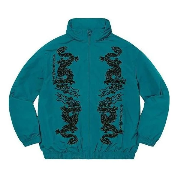Supreme Dragon Track Jacket 'Teal Black' SUP-SS21-760 - 1