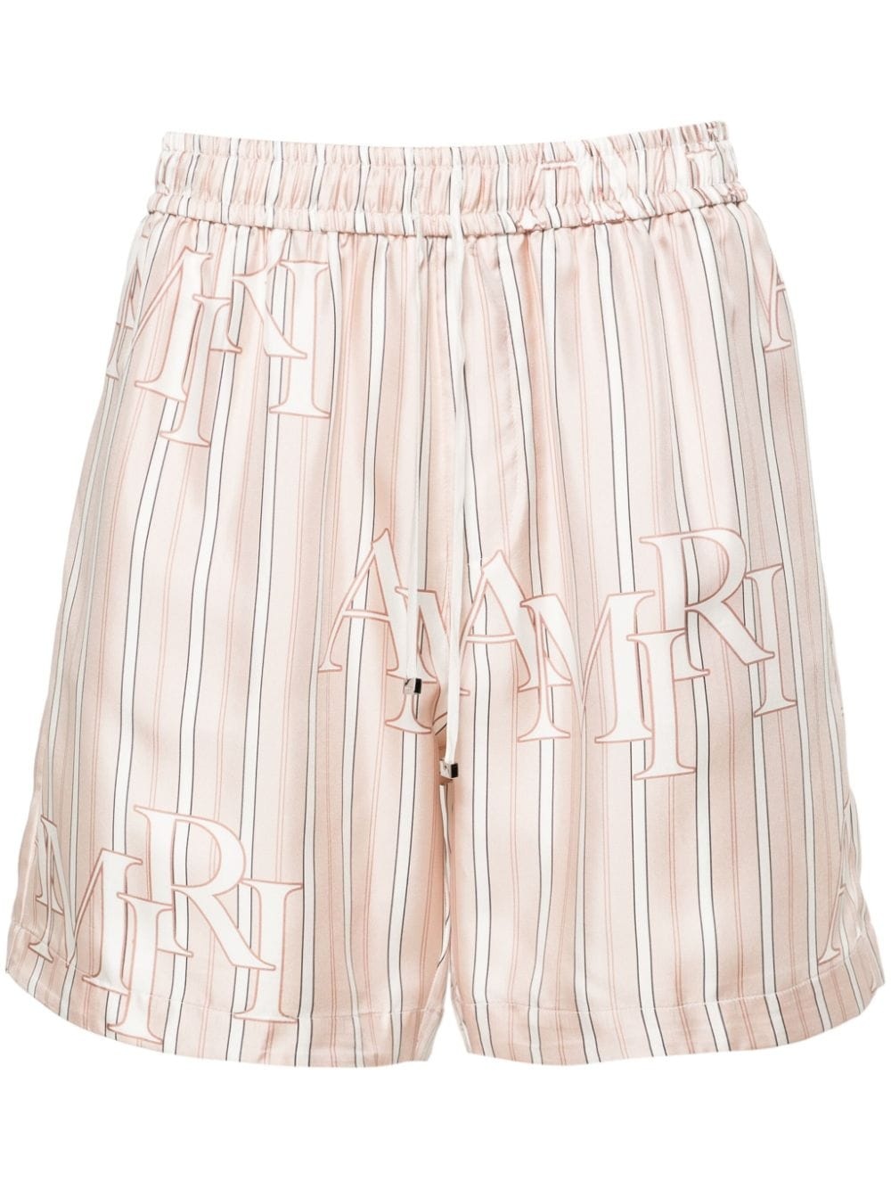 logo-print silk shorts - 1