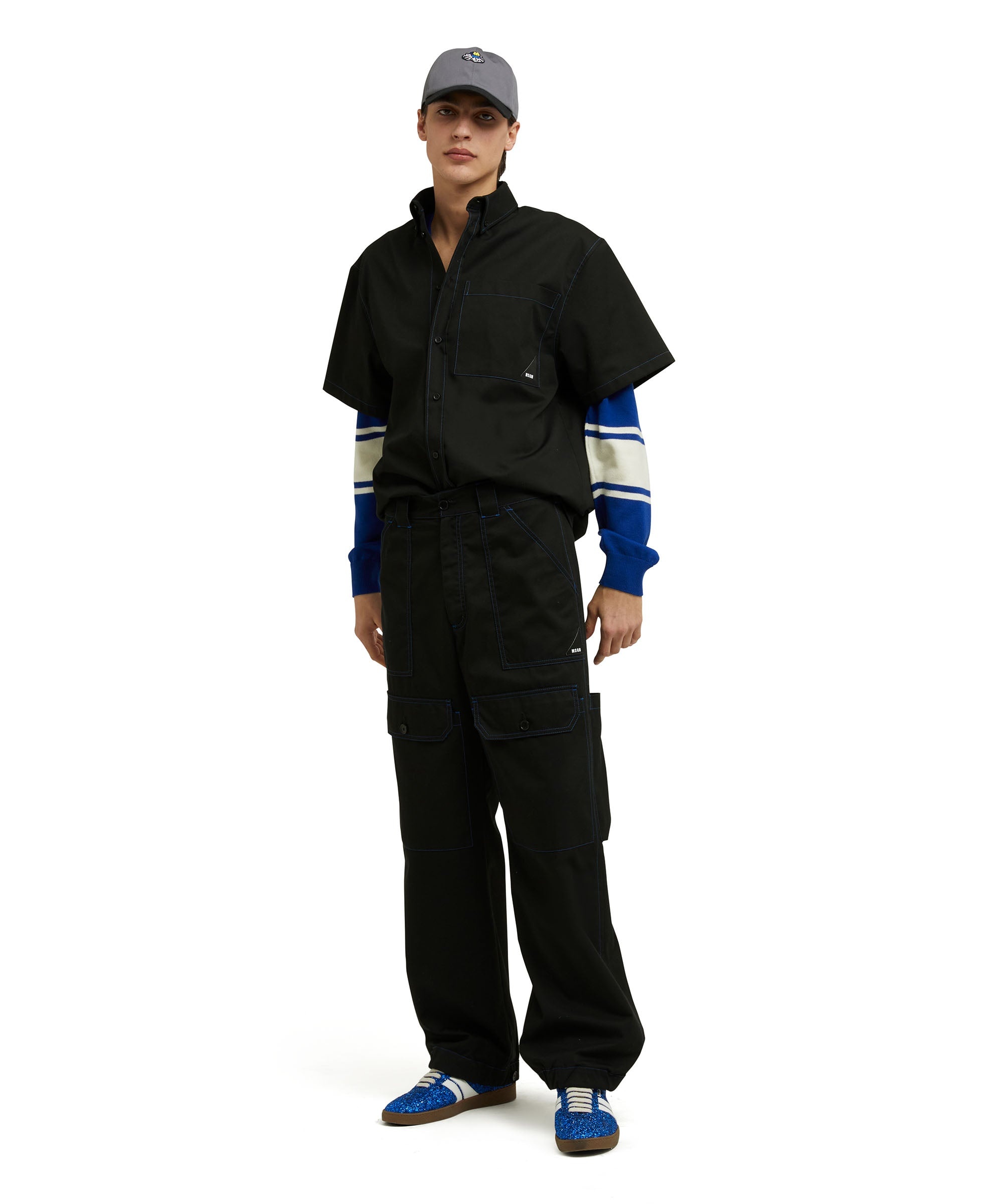 Mixed cotton "Technical Gabardine" shirt - 5
