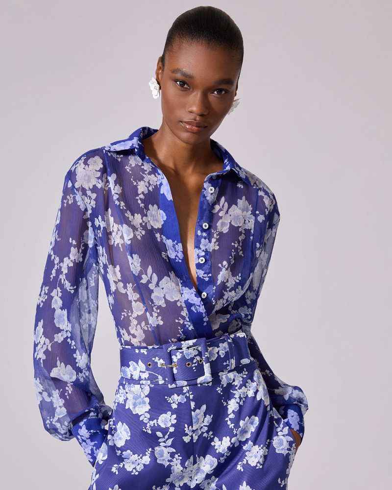 Chiffon Floral-Print Blouse 4