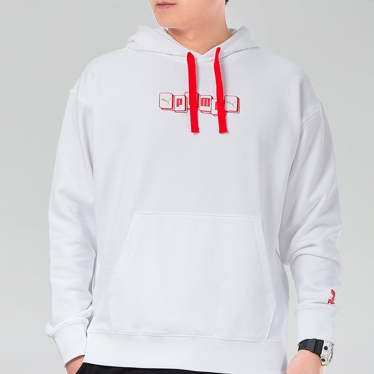 PUMA Series Back Printing Sports Pullover White 531299-02 - 3