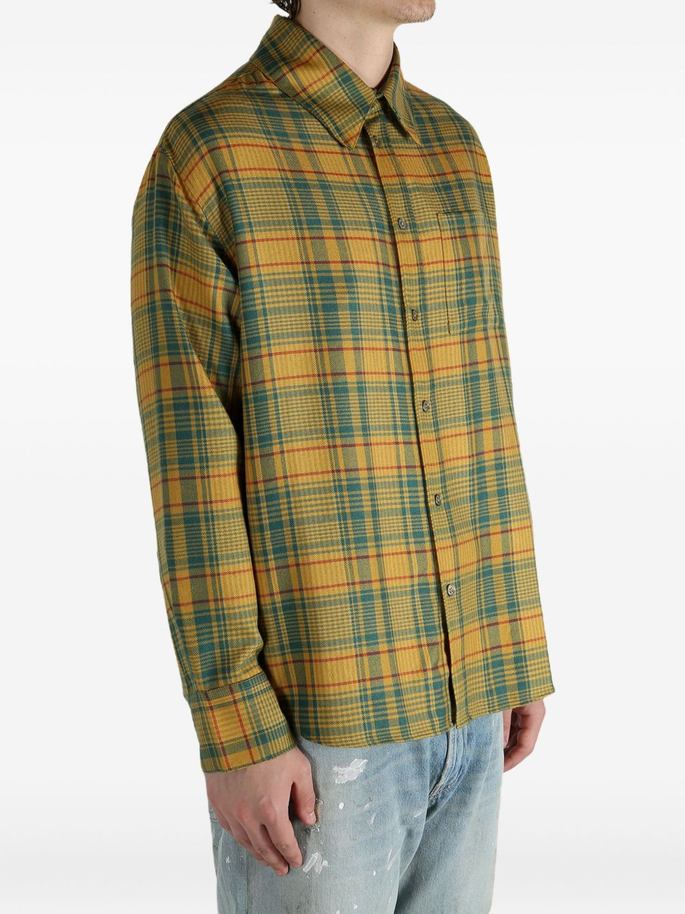plaid-print long-sleeve shirt - 3
