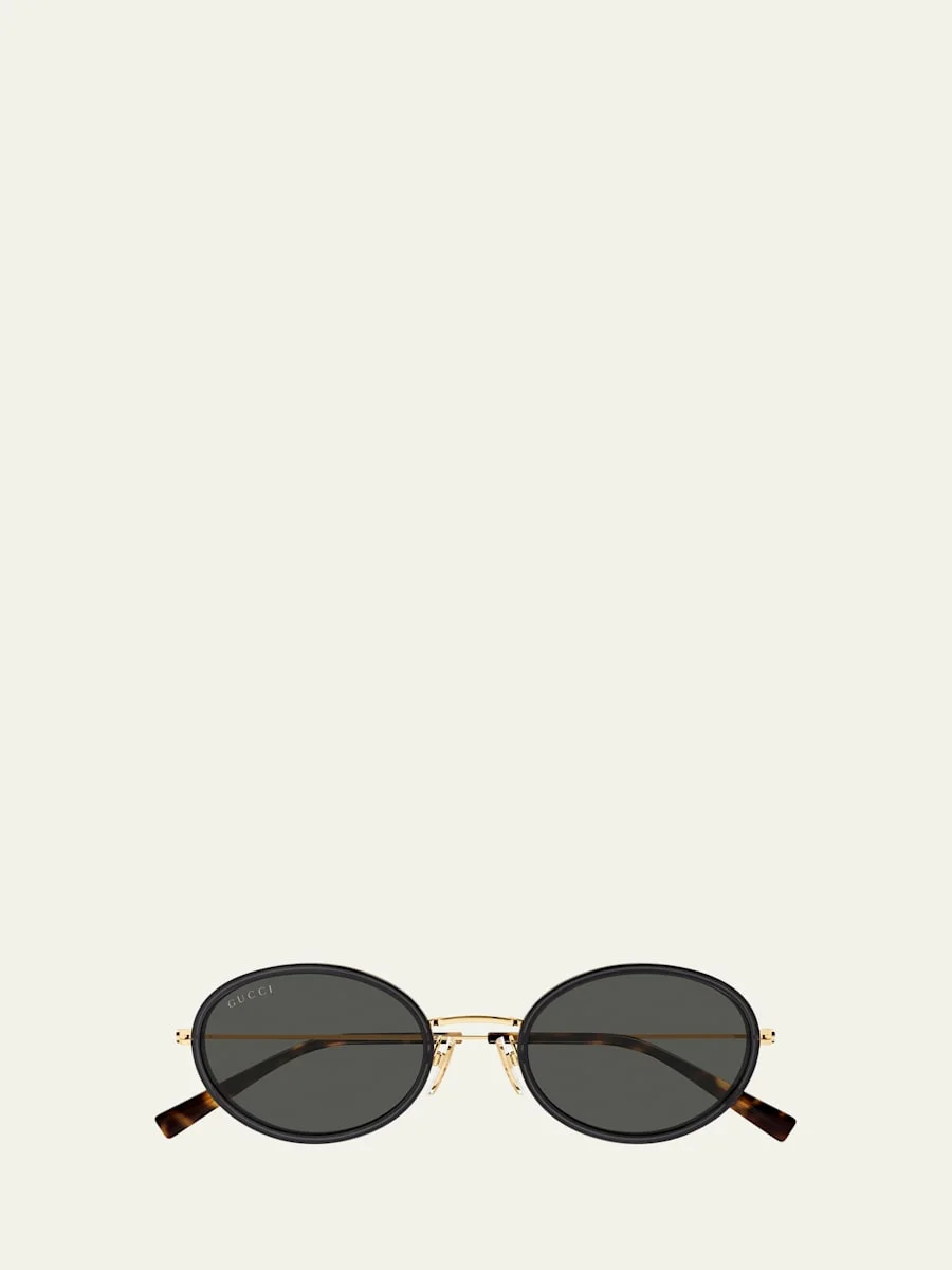 Emblem 52mm Acetate & Metal Oval Sunglasses - 1