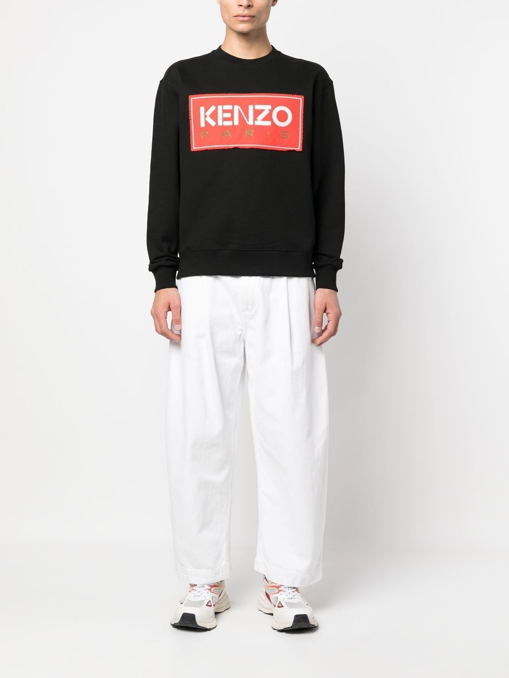 logo-print cotton hoodie - 2