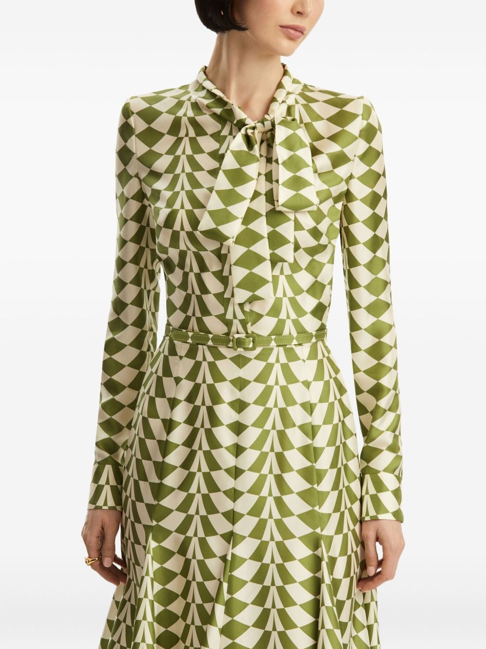 geometric-print midi dress - 5