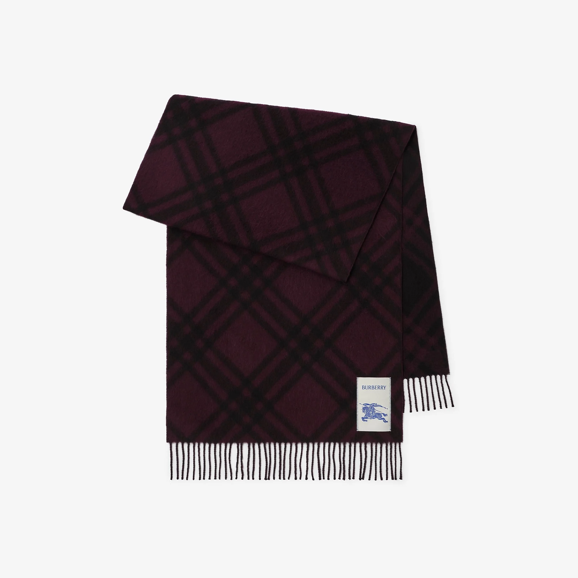 Check Alpaca Wool Scarf - 1