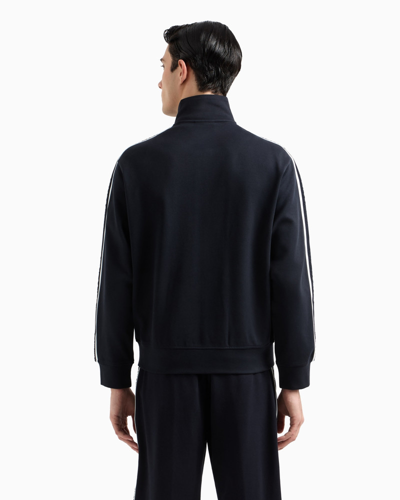 FULL-ZIP SWEATSHIRT IN JERSEY WITH LOGO BANDS 3