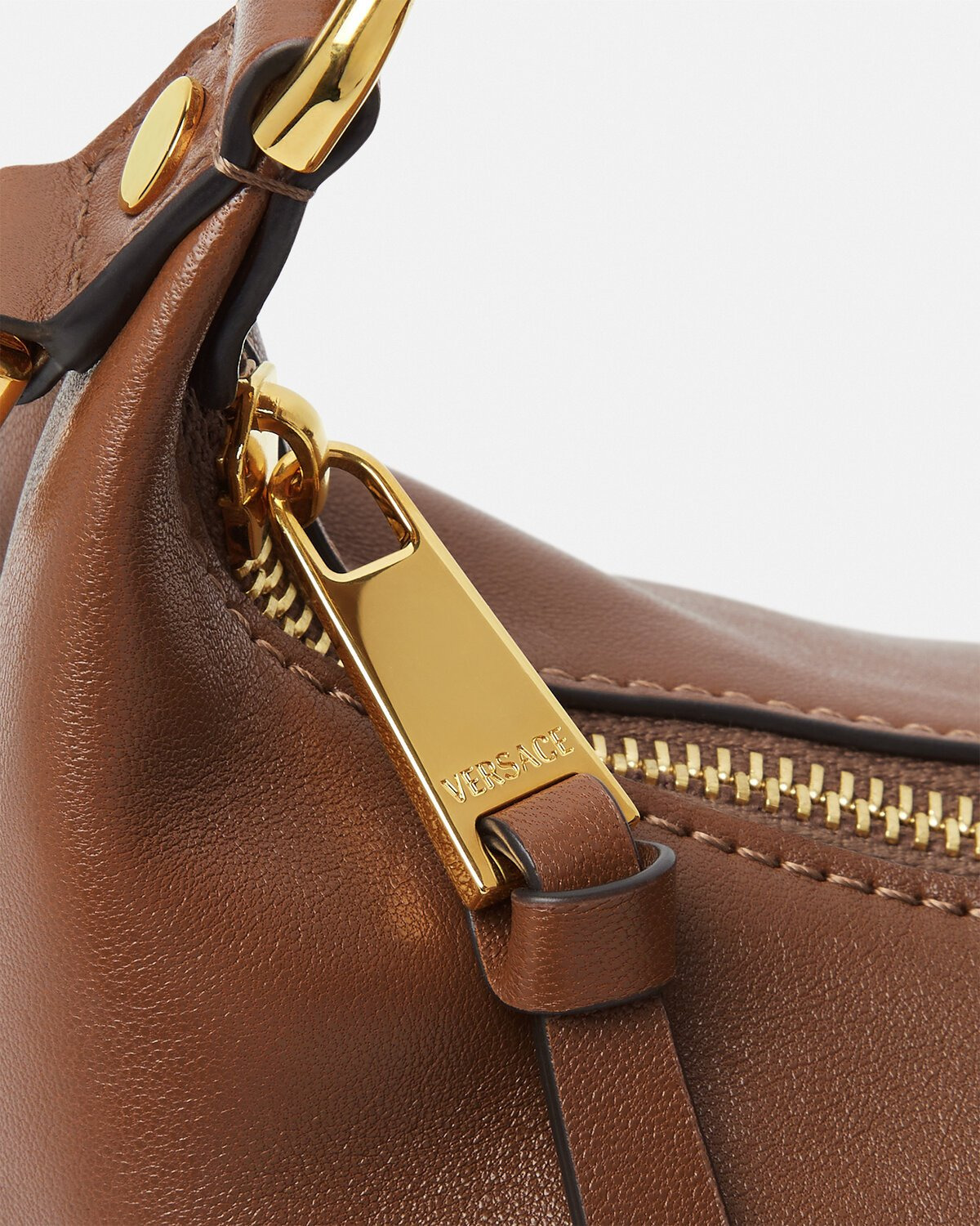 Versace Tag Hobo Handbag - 6