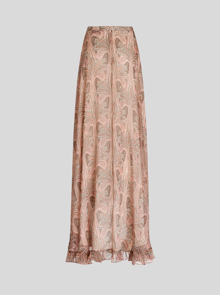 PRINTED CREPON SKIRT - 6