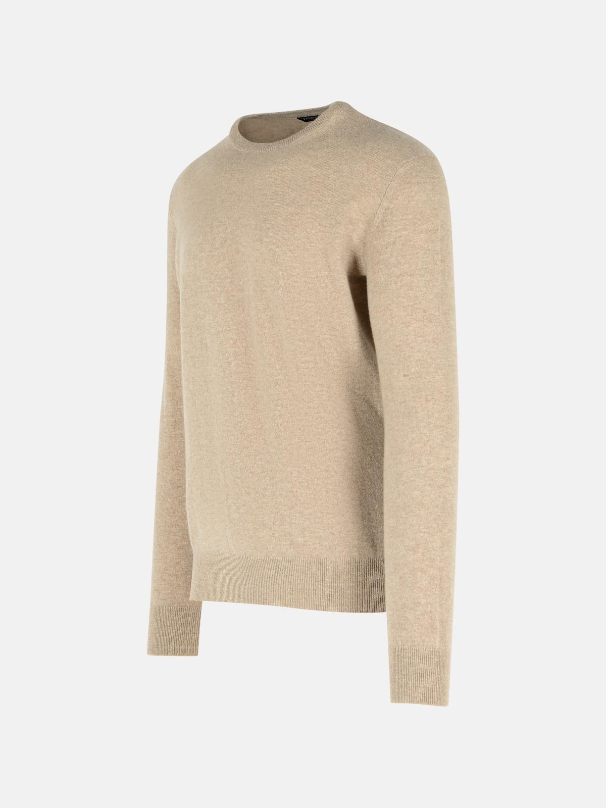 'OASI' BEIGE CASHMERE SWEATER - 2