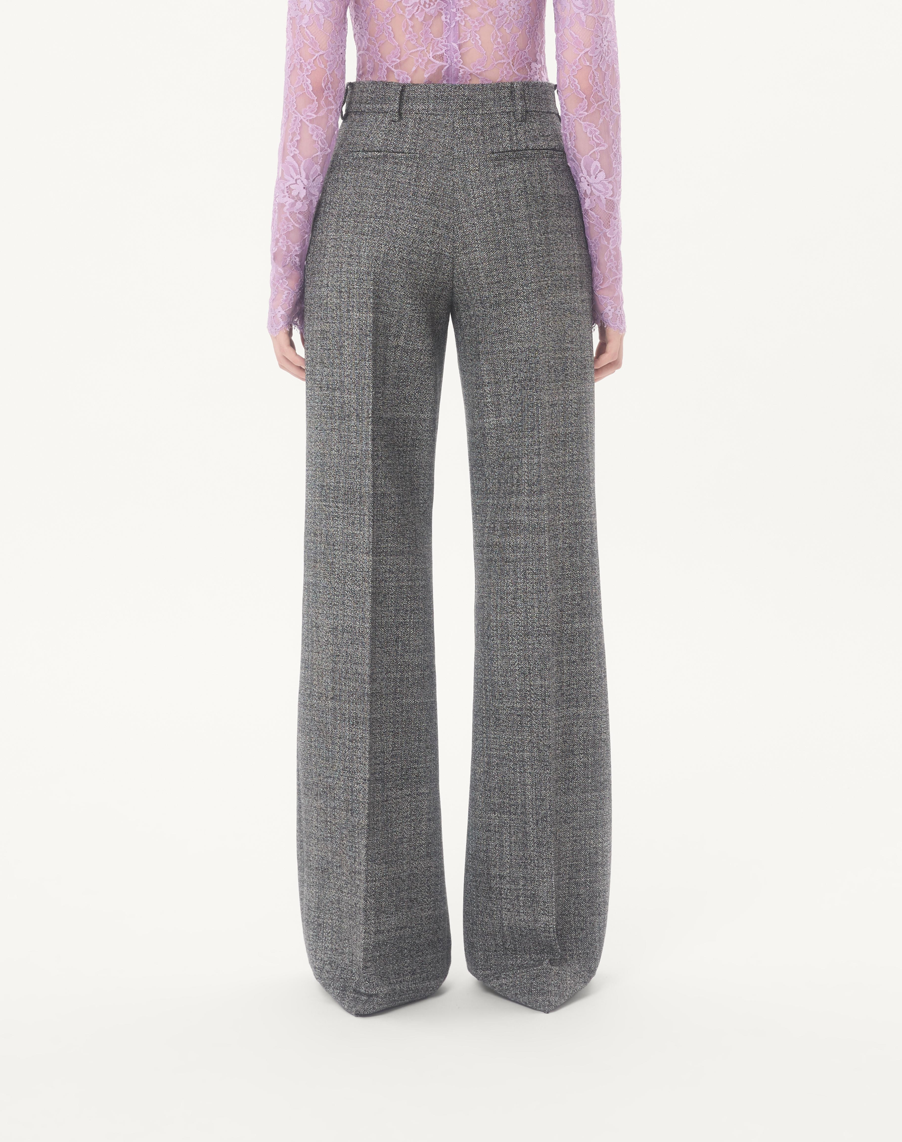 WOOL MOULINÉ PANTS - 5