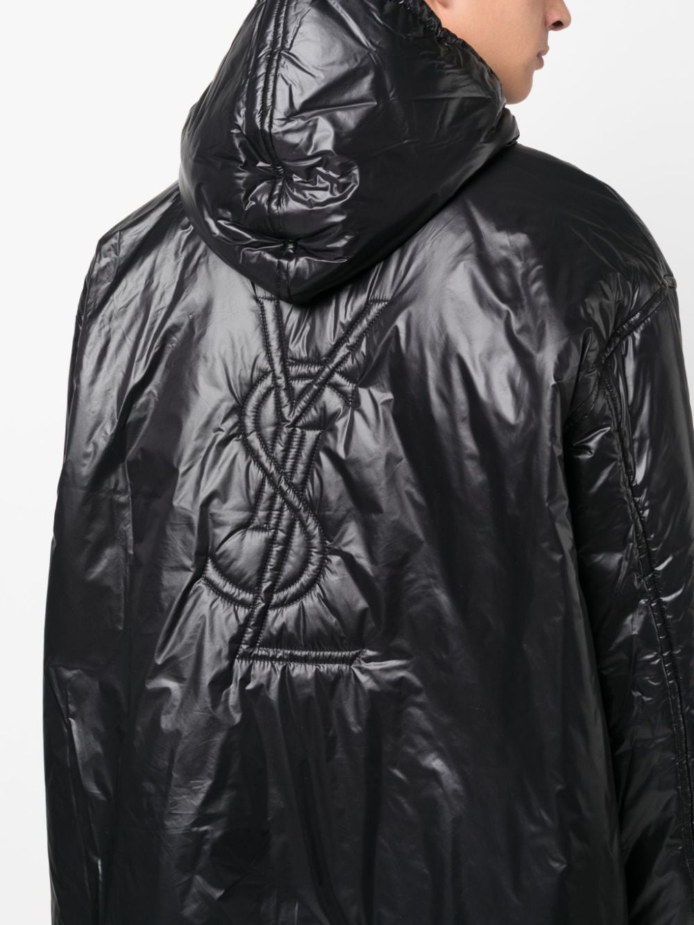 Cassandre logo-embossed hooded raincoat - 5