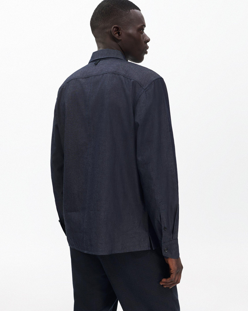 Dalton Japanese Denim Shirt Authentic Rigid in Raw Indigo 7