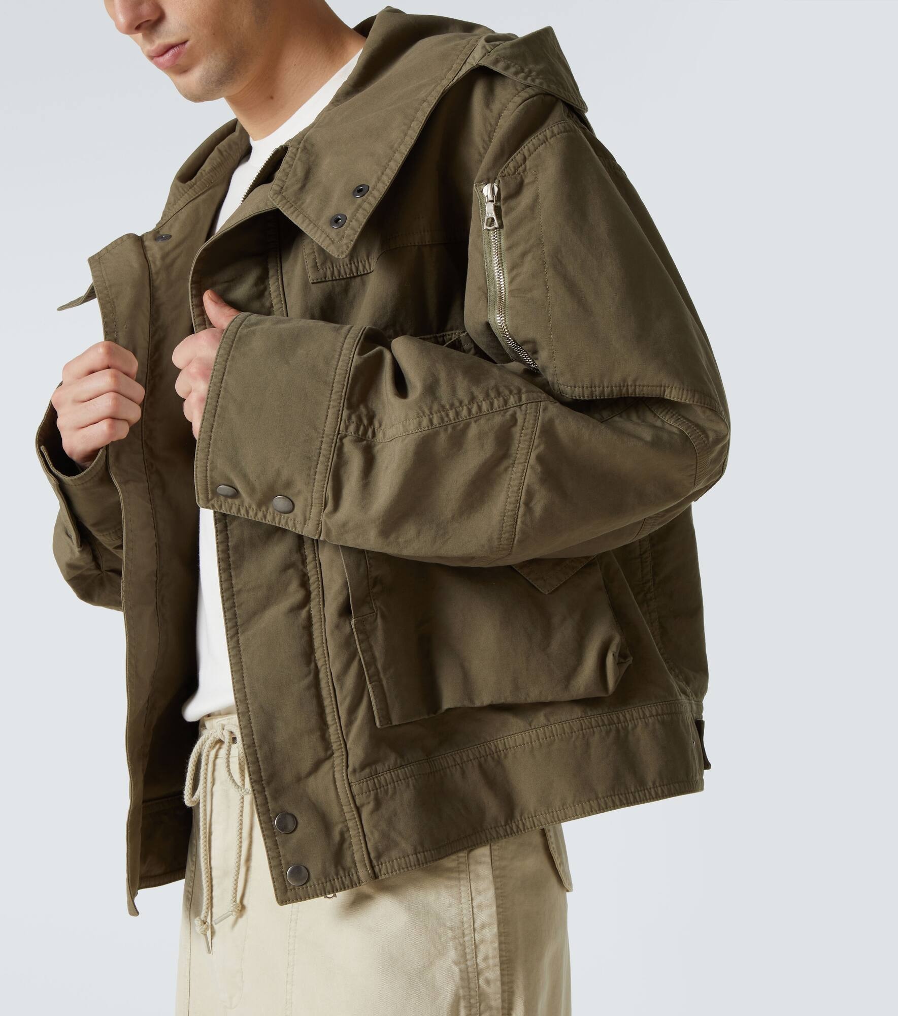 Hooded cotton jacket - 5