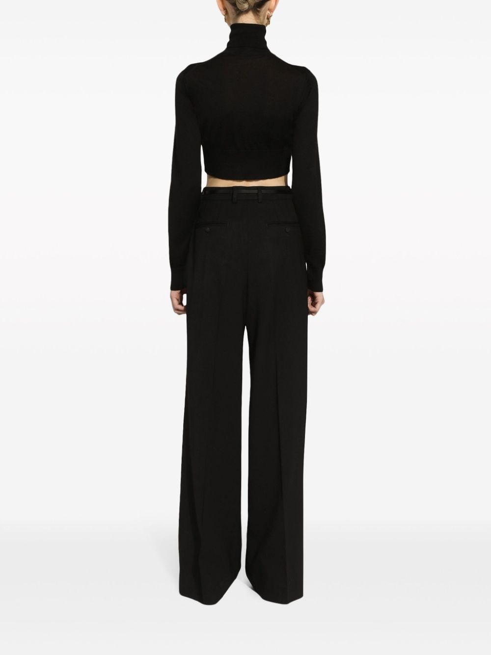 pressed-crease palazzo pants - 3