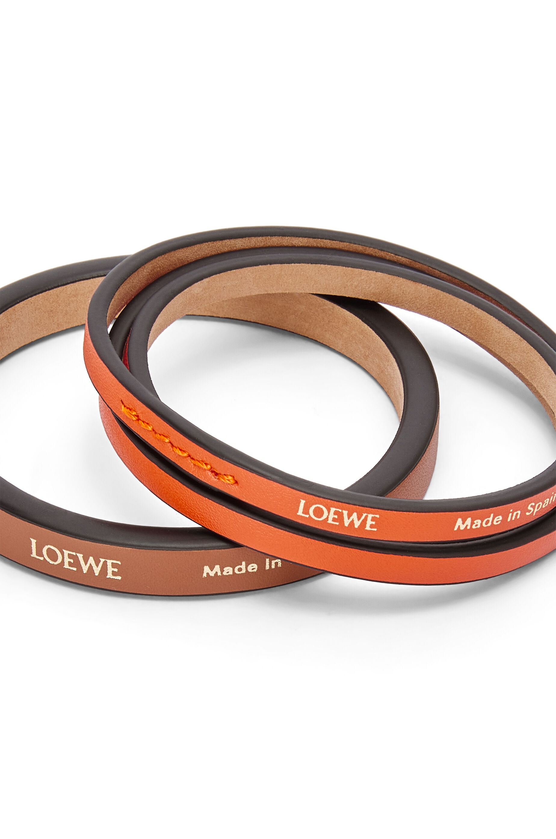 Double bangle set in classic calfskin - 3