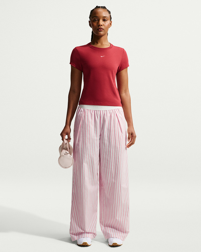 Nike Sportswear Chill Poplin Women's Loose Mid-Rise Woven Striped Pants 1